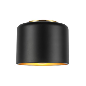 Emilia One Light Flush Mount in Black (216|EMI-81FH-AGB-MB)