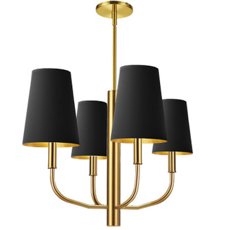 Eleanor Four Light Chandelier in Black (216|ELN-214C-AGB-698)