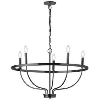 Cesar Five Light Chandelier in Black (216|CSR-295C-MB)
