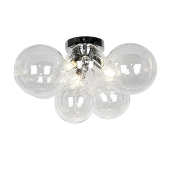Comet Three Light Flush Mount in Polished Chrome (216|CMT-143FH-CLR-PC)