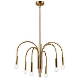 Callway Six Light Chandelier in Aged Brass (216|CLY-246C-AGB)