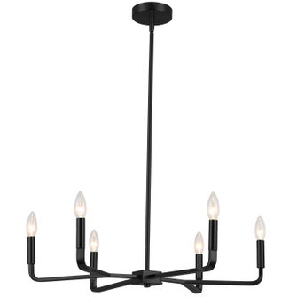 Colette Six Light Chandelier in Matte Black (216|CLT-246-MB)