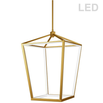 Cage LED Pendant in Aged Brass (216|CAG-2664C-AGB)