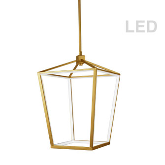 Cage LED Pendant in Aged Brass (216|CAG-2046C-AGB)