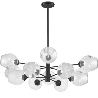 Abii 12 Light Pendant in Black (216|ABI-3312P-MB-CLR)