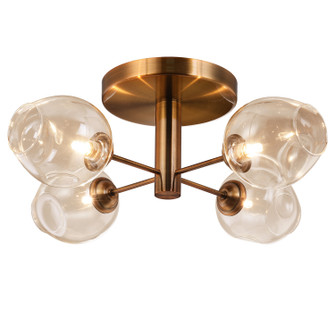 Abii Four Light Semi Flush Mount in Vintage Bronze (216|ABI-204SF-VB)