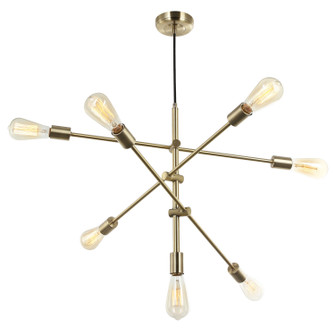 Seven Light Pendant in Aged Brass (216|817P-AGB)