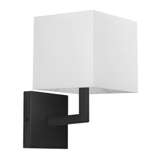 Lucas One Light Wall Sconce in Black (216|77-1W-MB-WH)