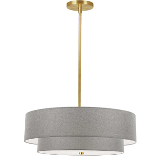 Everly Four Light Pendant in Aged Brass (216|571-224P-AGB-GRY)