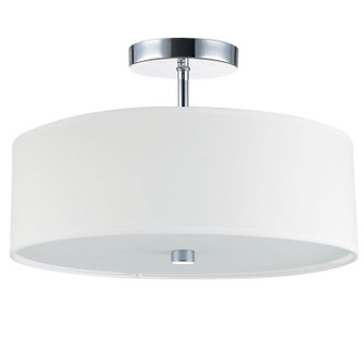 Everly Three Light Semi-Flush Mount in White (216|571-143SF-PC-WH)