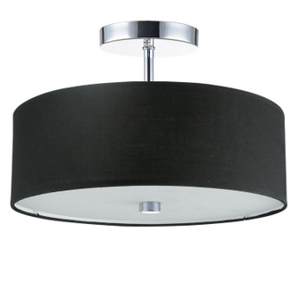 Everly Three Light Semi-Flush Mount in Black (216|571-143SF-PC-BK)