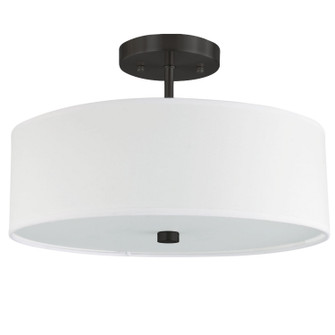 Everly Three Light Semi-Flush Mount in White (216|571-143SF-MB-WH)