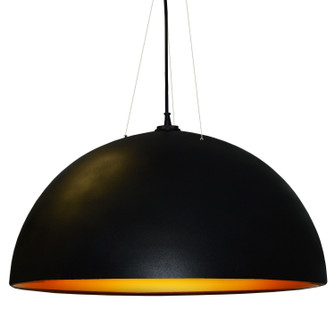 Three Light Pendant in Black (216|114-313P-BK-GLD)