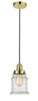 Edison One Light Mini Pendant in Gold (405|100GD-10GY-1H-GD-G184)