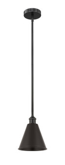 Edison One Light Mini Pendant in Matte Black (405|616-1S-BK-MBC-8-BK)