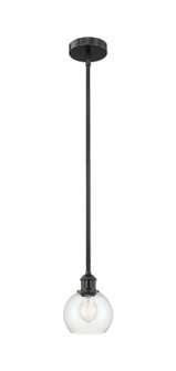 Edison One Light Mini Pendant in Matte Black (405|616-1S-BK-G122-6)