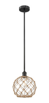 Edison One Light Mini Pendant in Matte Black (405|616-1S-BK-G122-10RB)