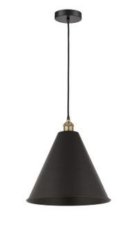 Edison One Light Mini Pendant in Black Antique Brass (405|616-1P-BAB-MBC-16-BK)