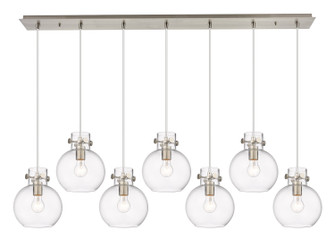 Downtown Urban Seven Light Linear Pendant in Brushed Satin Nickel (405|127-410-1PS-SN-G410-8CL)