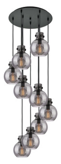 Newton Nine Light Pendant in Matte Black (405|119-410-1PS-BK-G410-8SM)