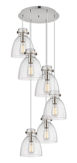 Downtown Urban Six Light Pendant in Polished Nickel (405|116-410-1PS-PN-G412-8SDY)