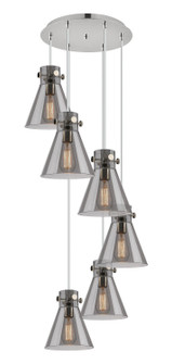 Downtown Urban Seven Light Pendant in Polished Nickel (405|116-410-1PS-PN-G411-8SM)