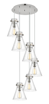 Downtown Urban Three Light Pendant in Polished Nickel (405|116-410-1PS-PN-G411-8SDY)