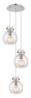 Newton Three Light Pendant in Polished Nickel (405|113-410-1PS-PN-G410-8SDY)