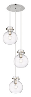 Newton Three Light Pendant in Polished Nickel (405|113-410-1PS-PN-G410-8CL)