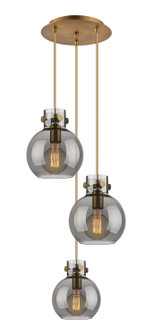 Newton Three Light Pendant in Brushed Brass (405|113-410-1PS-BB-G410-8SM)