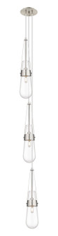 Downtown Urban Three Light Pendant in Brushed Satin Nickel (405|103-452-1P-SN-G452-4CL)
