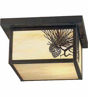 Hyde Park Two Light Flushmount in Craftsman Brown (57|38559)