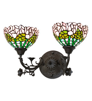 Tiffany Cabbage Rose Two Light Wall Sconce (57|263351)
