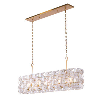 Crescent Five Light Island Pendant in Oxidized Gold Leaf (33|520561OL)