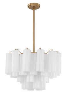 Addis Nine Light Chandelier in Aged Brass (60|ADD-308-AG-WH)