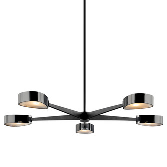 Allisio Five Light Chandelier in Textured Black (67|F7335-TBK/BCR)
