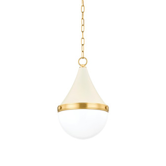 Ciara One Light Pendant in Aged Brass/Soft Cream (428|H787701S-AGB/SCR)