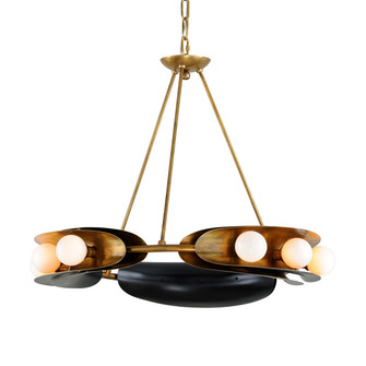 Hopper LED Chandelier in Vintage Brass/Black Brass (68|271-09-VB/BBR)