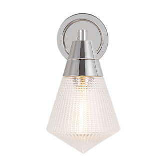 Willard One Light Wall Sconce in Polished Nickel/Prismatic Glass (452|WV348106PNPG)