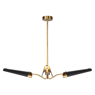 Osorio LED Chandelier in Matte Black/Vintage Brass (452|CH347346MBVB)