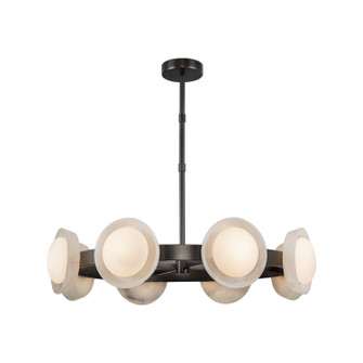 Alonso LED Chandelier in Urban Bronze/Alabaster (452|CH320837UBAR)