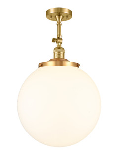 Franklin Restoration One Light Semi-Flush Mount in Satin Gold (405|201F-SG-G201-14)