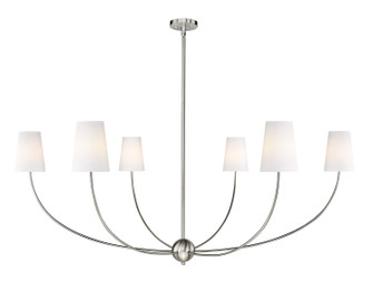 Shannon Six Light Chandelier in Brushed Nickel (224|3040-62BN)