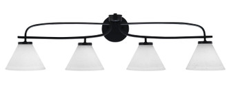 Cavella Four Light Bath Bar in Matte Black (200|3914-MB-312)
