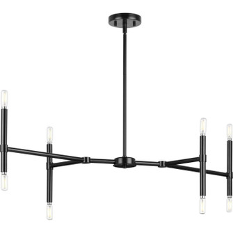 Arya Eight Light Linear Chandelier in Matte Black (54|P400338-31M)