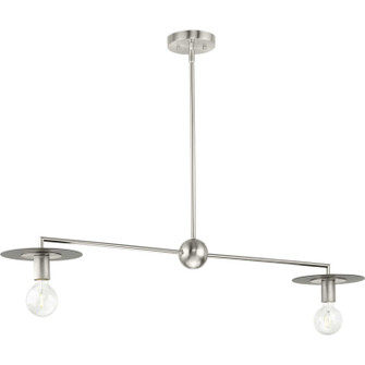 Trimble Two Light Linear Chandelier in Brushed Nickel (54|P400336-009)