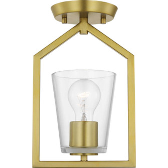 Vertex One Light Semi Flush Mount in Brushed Gold (54|P350258-191)