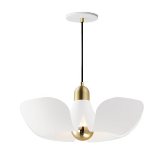 Poppy LED Pendant in White/Satin Brass (16|11394WTSBR)