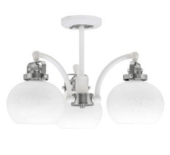 Easton Three Light Semi-Flush Mount in White & Brushed Nickel (200|1947-WHBN-212)