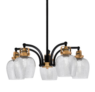 Easton Five Light Chandelier in Matte Black & Brass (200|1945-MBBR-4812)